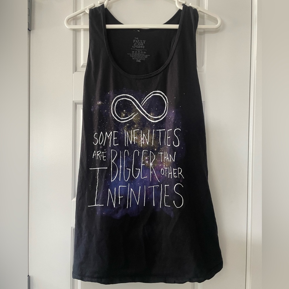 ✨ 3/$25 ✨ The Fault in Our Stars Black Infinity Graphic Tank Top